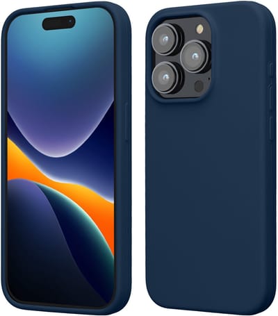 kwmobile Case voor iPhone 15 Pro - Slank TPU-Hoesje met Zachte Afwerking - In marineblauw