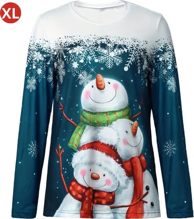 Livano Kersttrui - Dames - Foute Kersttrui - Christmas Sweater - Kerst Sweater - Christmas Jumper - Pyjama - Donker Blauw - Maat XL