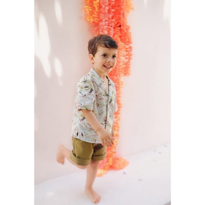 Louise Misha Shirt Alov Acqua Darj Flamingo Size: 9M | Shirts Outlet | Unisex | Blauw