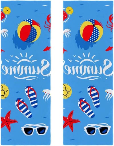 Microvezel Handdoeken - Sport Handdoek - Zweet Afnemen - Super Absorberend - 30x80 cm - Blauw