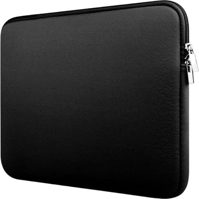 Laptop sleeve Waterdichte laptoptas - 15-inch - Dubbele Ritssluiting - Soft Touch - Laptophoes -Extra bescherming (Zwart)