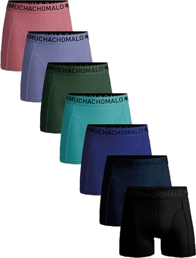 Muchachomalo Boxershorts Heren – 7 Pack – 95% Katoen – Normale Lengte – Heren Ondergoed – Onderbroeken Heren