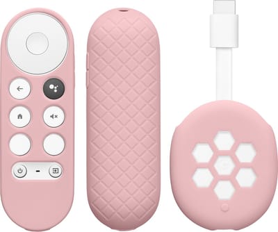 kwmobile hoes voor afstandsbediening en streamingapparaat - Beschermcase geschikt voor Google Chromecast 2020 4K (not for New-Generation) - Van silicone in oudroze