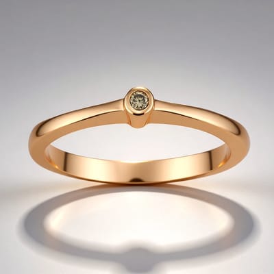 Cavill - Luxe damesring - 925 Sterling Zilver - Roségoud Vermeil - 0,019 ct Rose De France Diamant SI1 - Briljant geslepen