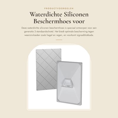 Dailygoods- Beschermhoes Waterdicht - Schokbestendig - Geschikt voor Gen 3 Standaardschotel - Hex-ontwerp - Bescherming tegen Hagel/Regen - Geen Signaalblok - Antennehoes