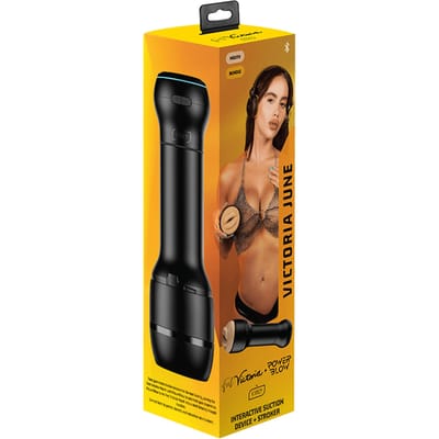 Kiiroo PowerBlow met Victoria Mouth - Automatische Blowjob Masturbator voor Man - Connect met Adult Content voor een Interactieve Ervaring via FeelMe AI - Instelbare Intensiteit