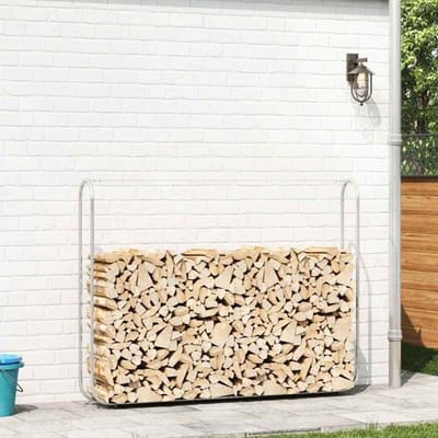 vidaXL - Haardhoutrek - 200x25x150 - cm - gegalvaniseerd - staal