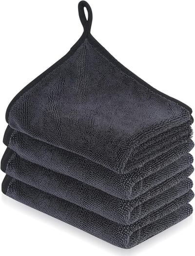 Set van 4 ultra microvezel droogdoeken voor douche, auto en thuisgebruik - ideaal voor reiniging en drogen