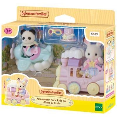 Sylvanian Families Pretpark speelset- vliegtuig & trein Speelsets