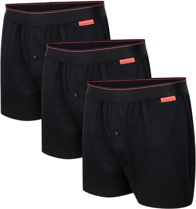 Undiemeister Losse Boxershort Heren - Volcano Ash (Zwart) - 3-Pack - Tencel - Zijdezacht - Ademend - Anti-Bacterieel & Naadloos Ondergoed - Premium Onderbroeken Heren - Maat S