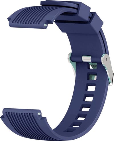 Siliconen bandje geschikt voor Samsung Galaxy Watch (46 MM), Gear S3 en Watch 3 (45 MM) - vertical Stripe - one size - Donkerblauw
