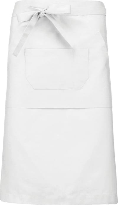 Awesome-Gifts - Professionele Horeca Sloof - K897 Bistro schort - Heupschort - Serveerschort - unisex - lang - 90 x 62,5 cm - per 10 stuks - onbedrukt - Wit
