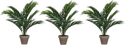 Mica Decorations Kunstplant - 3x - areca palm - in pot - 40 cm - nepplant - Kamerplant