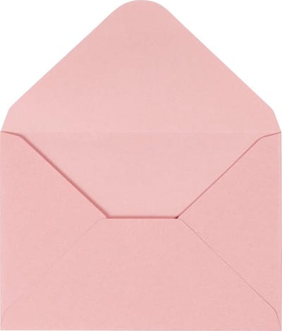 Enveloppen, afmeting envelop 11,5x16 cm, 110 gr, lichtrood, 10 stuk