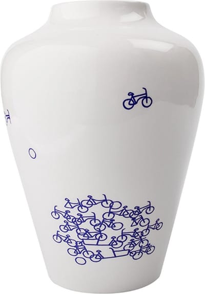 Vaas De Blauwe Fiets nr.2 - Keramiek - 20 cm