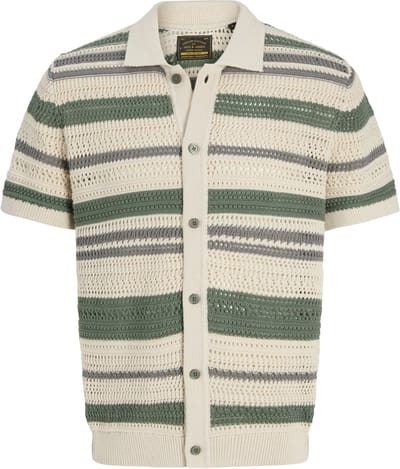 JACK&JONES - JPRBLUHAMILTON BUTTON THROUGH POLO SS - Heren - Polo's