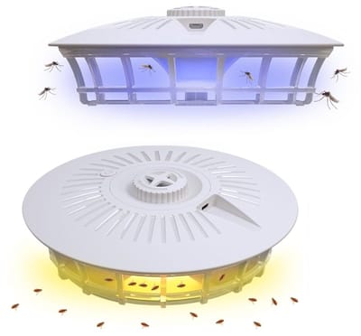 longziming -Elektrische Vlooienval met 4 Lichtmodi – Insectenval voor Vlooien –Muggen en Motten