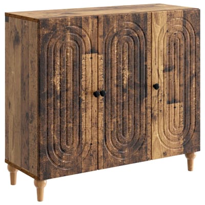 vidaXL - Dressoir - Oud - hout - 89 - x - 34,5 - x - 80 - cm - Bewerkt - hout
