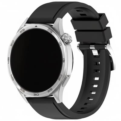 Siliconen bandje - geschikt voor Garmin Vivoactive 4 / Venu 4 (45mm) / Venu 3 / 2 / Forerunner 255 / Forerunner 265 / 570 (47mm) en Polar Vantage M / M2 / V3 / Grit X (Pro) - zwart