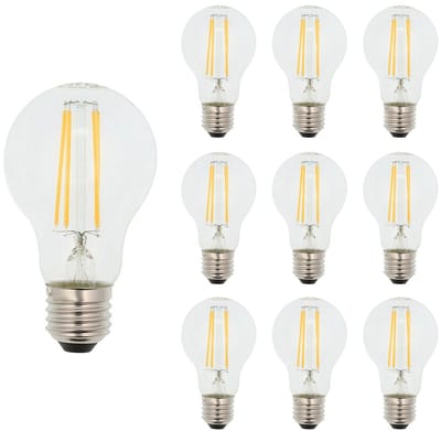 VITO LED Filament Lamp A60 E27 - 8W (vervangt 75W) - 1000lm - 2700K - Ø60mm - 220-240V - Energiezuinig - 10 stuks