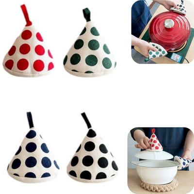 4 stuks hittebestendige handschoenen - handgreephoezen - wokhandgreephoezen - driehoekige handgreephoezen - thermisch geïsoleerd - wasbaar - herbruikbaar - keukenaccessoires - geschikt voor pannen, oven (meerdere kleuren, 9*12cm)