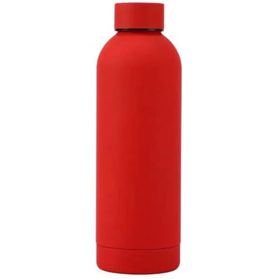 500/750ML Thermosbeker met kleine opening, Buitenfles van roestvrij staal, Sportketel met rubberverf, Verdikte dubbelwandige waterbeker 500ml rood