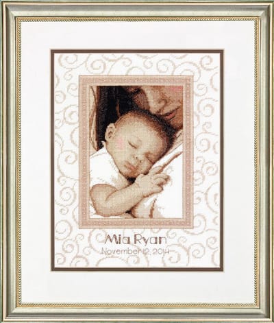 Peaceful baby birth record Aida telpakket - Dimensions
