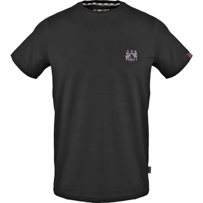 Aquascutum klein Aldis borstlogo zwart T-shirt
