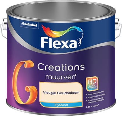 Flexa - Creations Muurverf Zijdemat - Vleugje Goudsbloem - Mengverf - 2,5 L