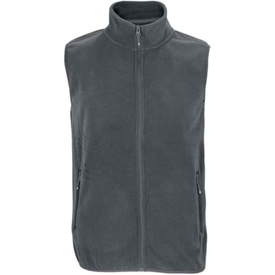 SOLS Uniseks Microfleece gerecyclede bodywarmer voor volwassenen (Houtskool)
