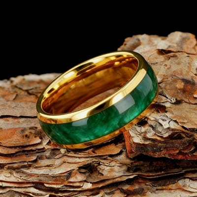 Boheemse Ring Verfijnd Pauwenveerpatroon Roestvrijstalen Ringen voor Vrouwen Mannen Trouwring Sieraden Cadeau 12 brown