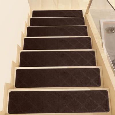 Antislip Trapmatten voor Houten Trappen - 15 Stuks, 76 x 20 cm, Verwijderbare en Wasbare Traploper voor Kinderen, Ouderen en Huisdieren