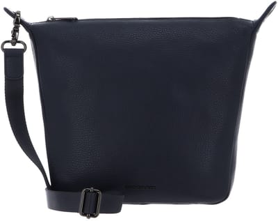 MANDARINA DUCK Leren schoudertas Mellow Leather Crossover Bag Dress Blue donkerblauw