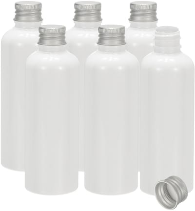 NTHProducts - Reisflessen - Levenslang Levensduur - Lekvrij - 6 stuks - 100ml - Ideaal voor Shampoo en Lotion - Wit
