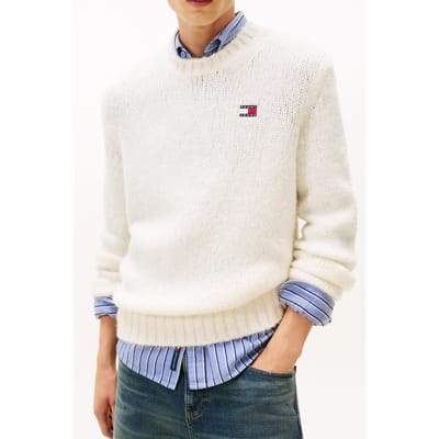 Tommy Hilfiger Regular Cosy Textured Sweater Ancient White Taglia: M | Maglioni a maglia Outlet | Uomo | Bianco