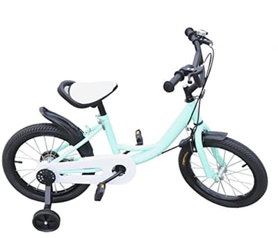 16 inch Kinderfiets voor Kinderen van 5-8 jaar met Afneembare Stabilisatoren, Verstelbare Zitting en Kettingkast