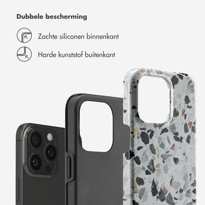 Selencia Hoesje - Geschikt voor Apple iPhone 15 Pro Max - Backcover - Chic Terazzo