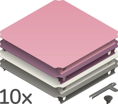 Quadro Home Panelen Set XXL (10 stuks) - Roze/Grijs
