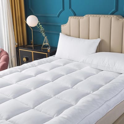 Korte Topper voor Tweepersoonsbed - 5,1 cm Dikke Alternatieve Dons Topper voor Optimale Comfort