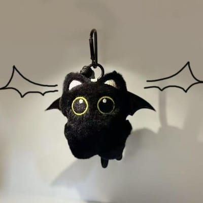 s Coole Pluche Zwarte Kat Poppen Speelgoed Sleutelhanger Tas Hanger Charms Auto Sleutelhanger Sieraden Accessoires voor Vrouwen Koppels Kawaii Cadeaus beige
