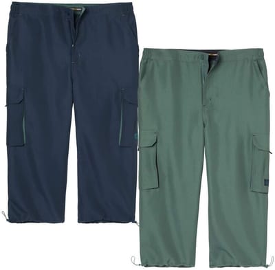 ATLAS FOR MEN - Set van 2 cargokuitbroeken van microvezel - Heren - Verkrijgbaar in grote maten - 4XL