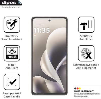 dipos – 2x Matte Pantserfolie geschikt voor Motorola Moto G Power 2026 | 9H Screenprotector