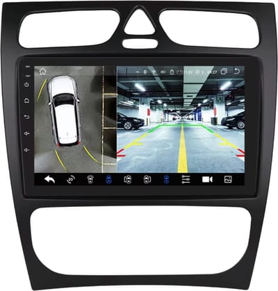 Autoradio met bluetooth - Carplay - Voor Mercedes-Benz C-Klasse / CLK-Klasse (W203 / W209 / S203 / A209 / W168) - Geschikt voor Apple en Android - Stereo - Navigatie - Navigatiesysteem auto - Camera - 6GB - 128GB