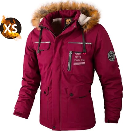 Livano Winterjas Voor Heren - Parka - Winter - Jas - Volwassen - Rood - Maat XS