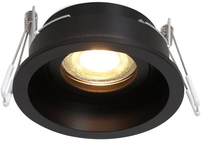 Inbouwspot Pélite 3371ZW - Zwarte moderne spot Ø10 cm, kantelbaar en draaibaar, gemaakt van kunststof en metaal, merk Steinhauer