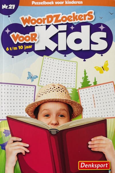 Denksport - Woordzoekers voor kinderen 6-10 jaar - Denksport junior - Puzzelboek - Kleurboek - kinderen - Woordzoeker