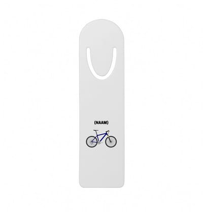 Hacebo® - Mountainbike met eigen naam metalen boekenlegger - Sport - Mountainbiker - Sport Bladwijzer boekenleggers - 12.7 cm x 3.2cm