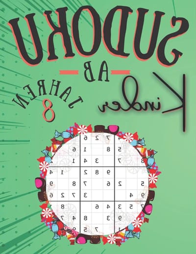 Sudoku Kinderboek - Puzzelboek Logica - Hersenen Trainen - 200 Zeer Makkelijke Puzzels - 28 cm - Blauw