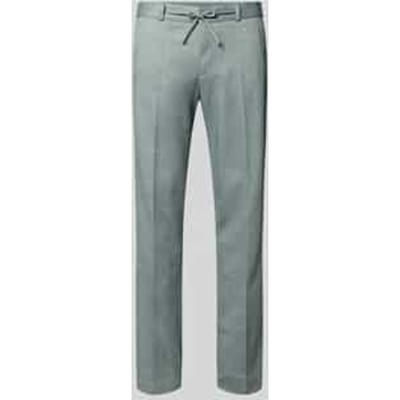 straight fit stoffen broek met bandplooien model 'Sparta'