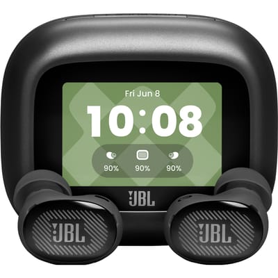 JBL Live Buds 4 – Draadloze Oortjes met Noise Cancelling – Smart Case met Touchscreen - Earbuds Bluetooth – 40 uur – Waterdicht – IP55 - Zwart